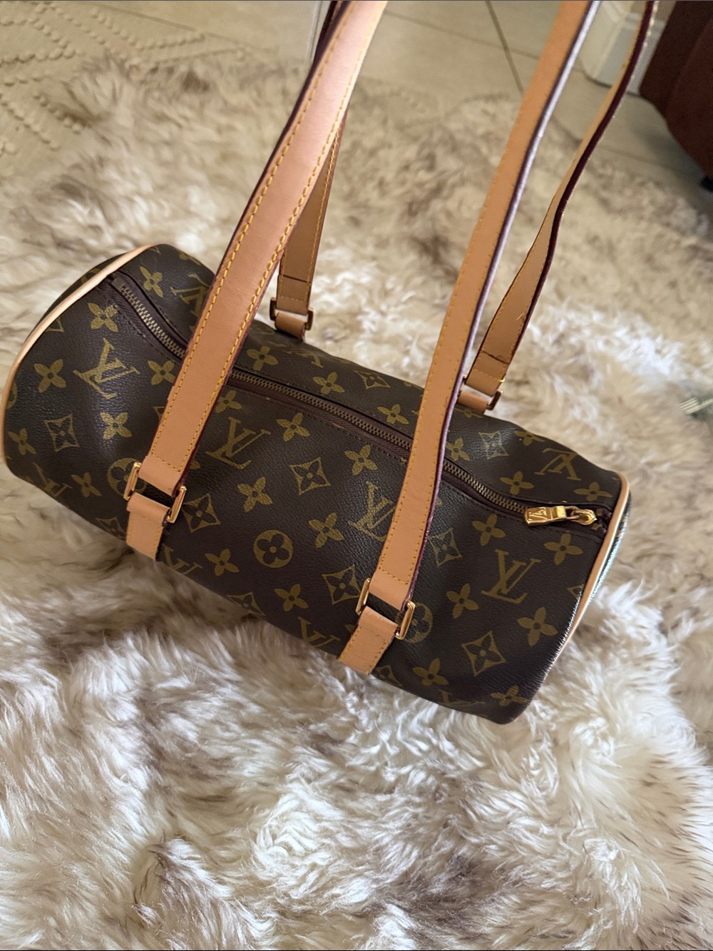 Copy- dupe LV Monogram Papillon fashion handbag leather fun purse zipper bag - Picture 9 of 9